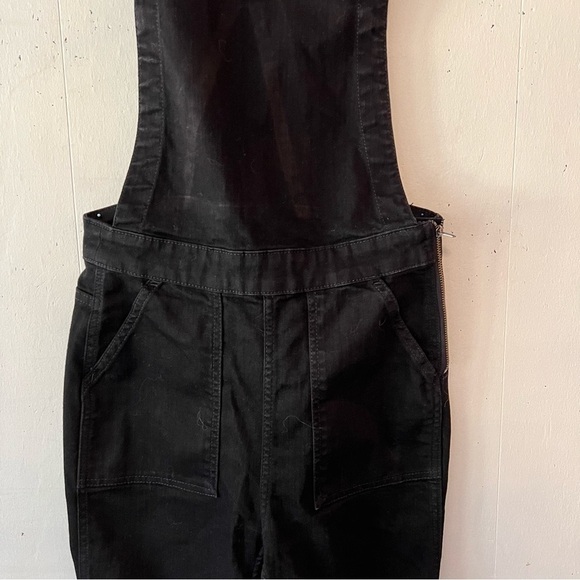 Madewell Black Skinny Overalls: Raw Hem Edition Size Small Style G8317 - Picture 5 of 14